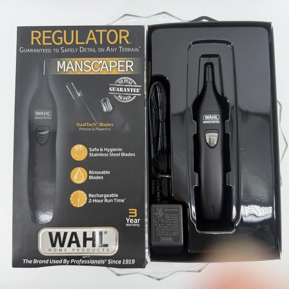 Wahl Manscaper Regulator Rechargeable Detail Trimmer Mens Grooming Kit Black‎